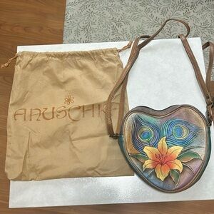 Anuschka Hand Painted Leather shoulder Bag